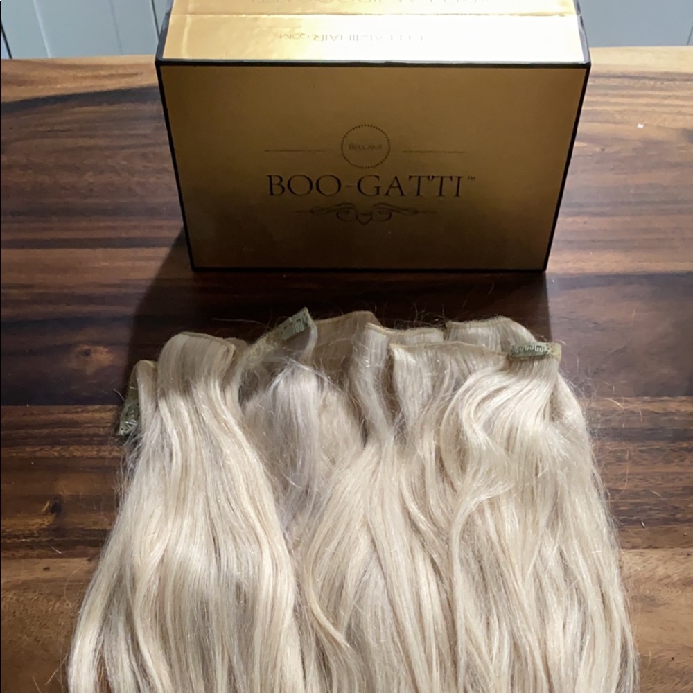 Bellami Boogatti platinum clip in hair extensions